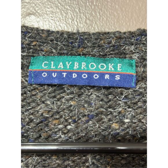 Claybrooke Outdoors Wool Blend Chunky Knit Button Up Grandpa Cardigan Women's M - Picture 5 of 11